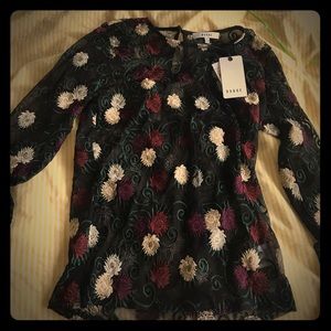 Sheer embroidered top!